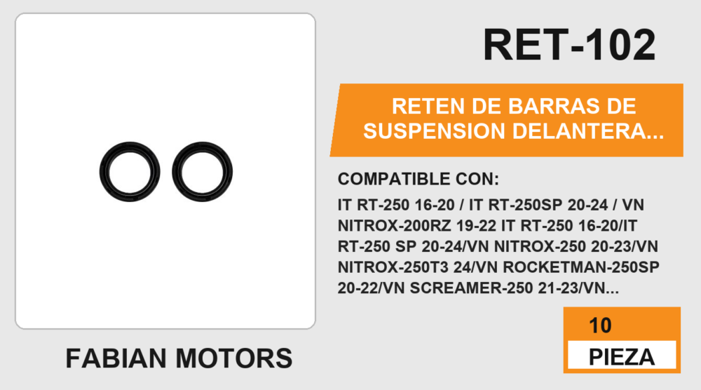 RETEN DE BARRAS DE SUSPENSION DELANTERA 48X35X10.5