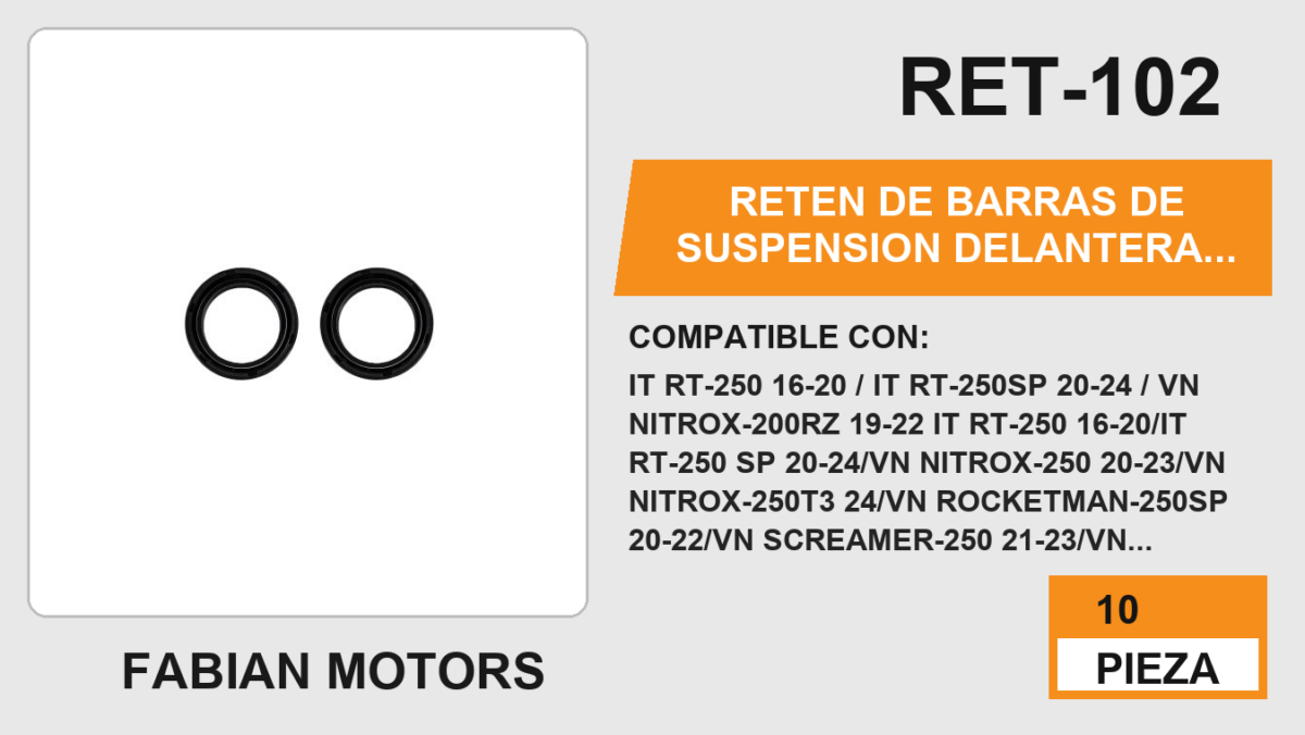 RETEN DE BARRAS DE SUSPENSION DELANTERA 48X35X10.5
