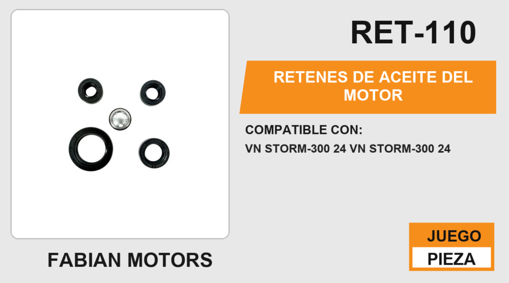 RETENES DE ACEITE DEL MOTOR