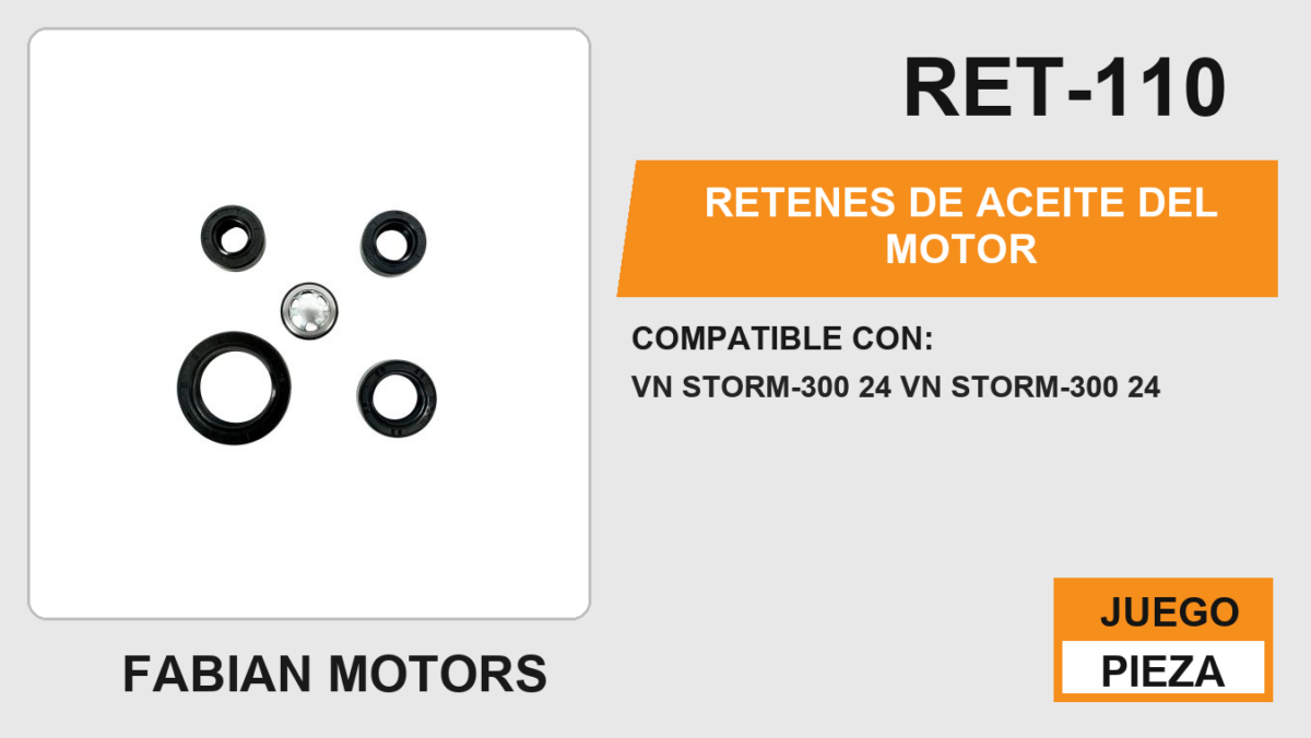 RETENES DE ACEITE DEL MOTOR