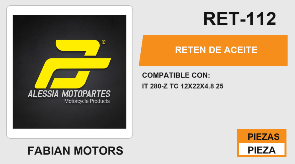 RETEN DE ACEITE TC 12X22X4.8 25
