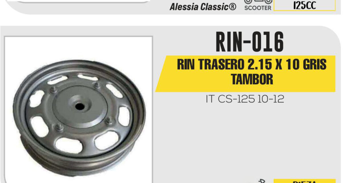 RIN TRASERO 2.15 X 10 GRIS TAMBOR 10"