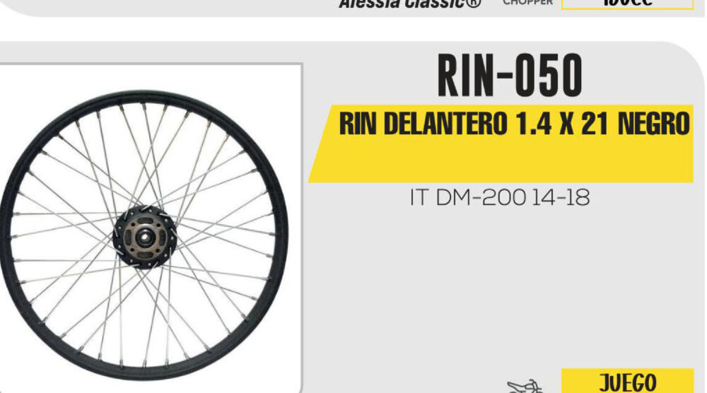 RIN DELANTERO 1.4 X 21 NEGRO 21"