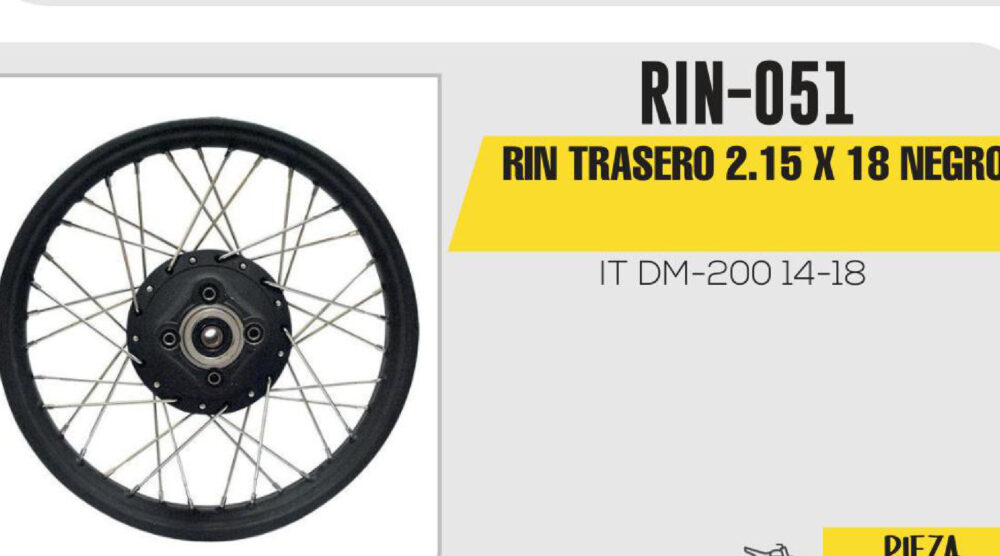 RIN TRASERO 2.15 X 18 NEGRO 18"