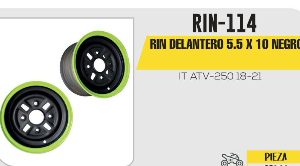 RIN DELANTERO 5.5 X 10 NEGRO