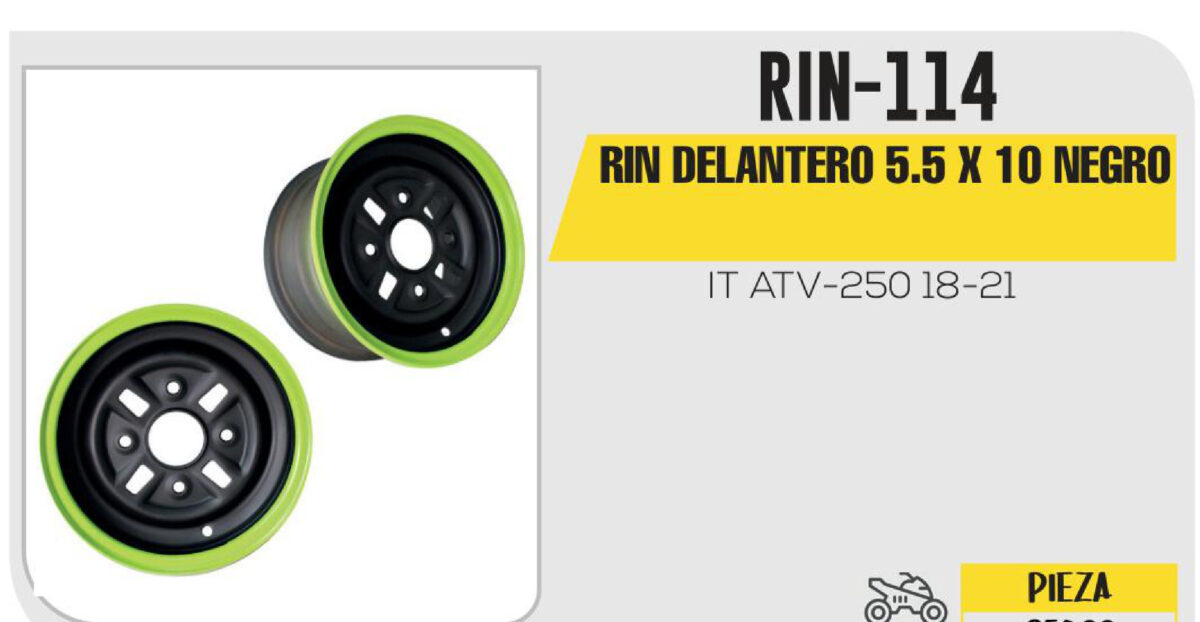 RIN DELANTERO 5.5 X 10 NEGRO