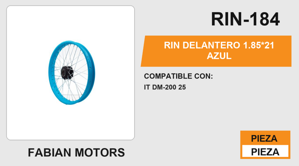 RIN DELANTERO 1.85*21 AZUL