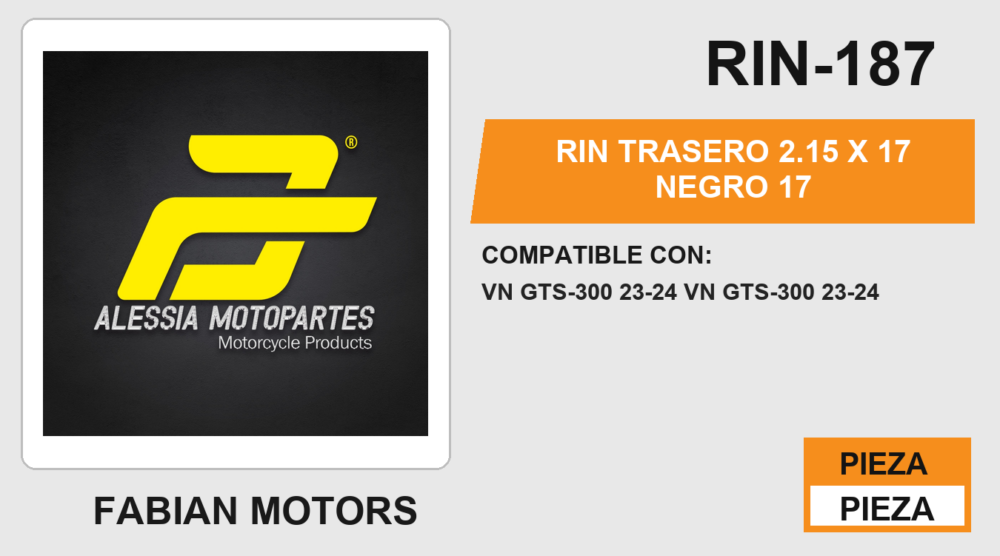 RIN TRASERO 2.15 X 17 NEGRO 17