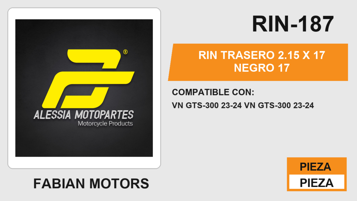 RIN TRASERO 2.15 X 17 NEGRO 17