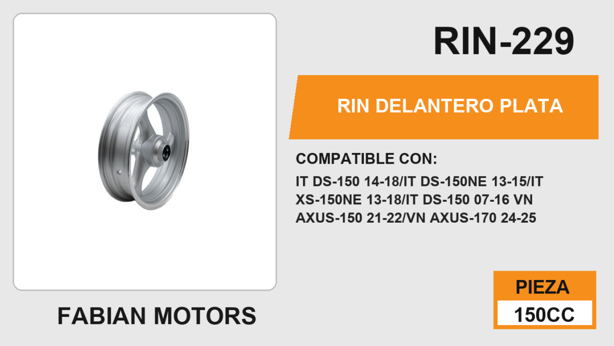 RIN DELANTERO PLATA