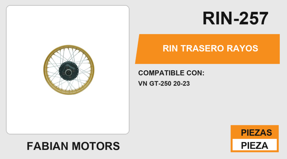 RIN TRASERO RAYOS