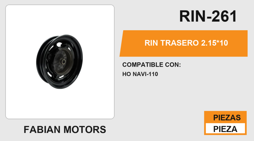 RIN TRASERO 2.15*10