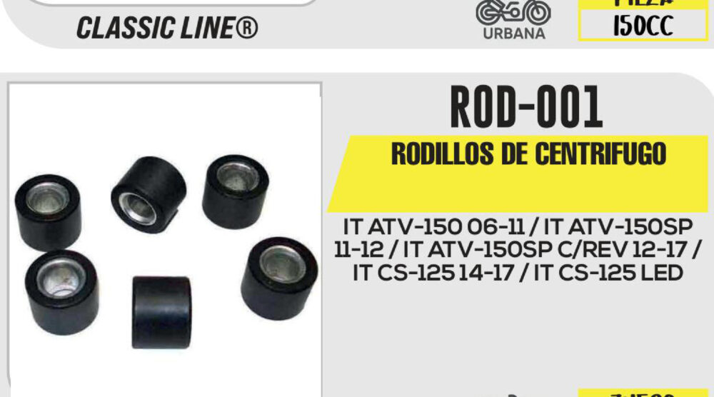 RODILLOS DE CENTRIFUGO