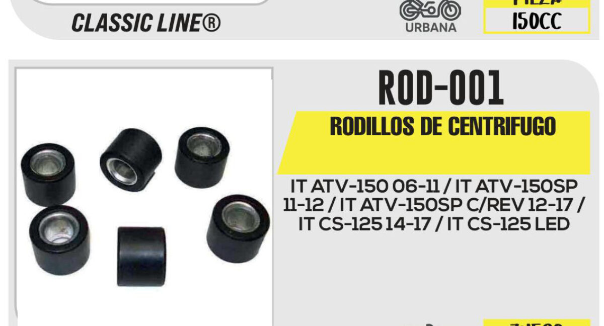 RODILLOS DE CENTRIFUGO