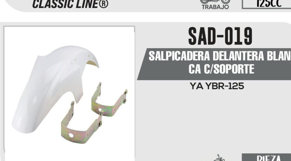 SALPICADERA DELANTERA BLANCO