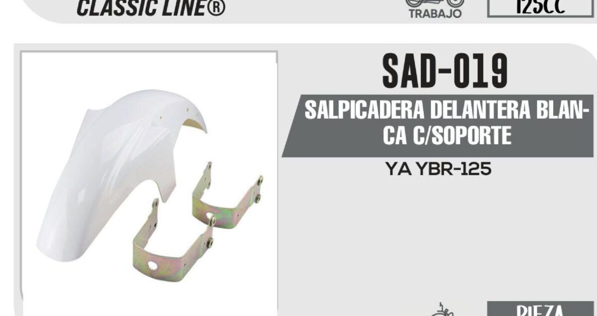 SALPICADERA DELANTERA BLANCO