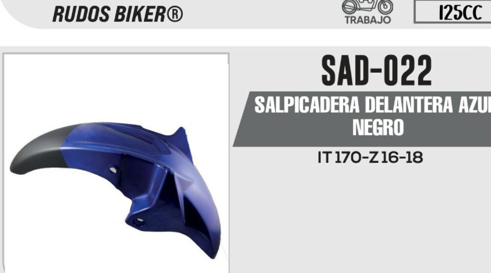 SALPICADERA DELANTERA AZUL/NEGRO