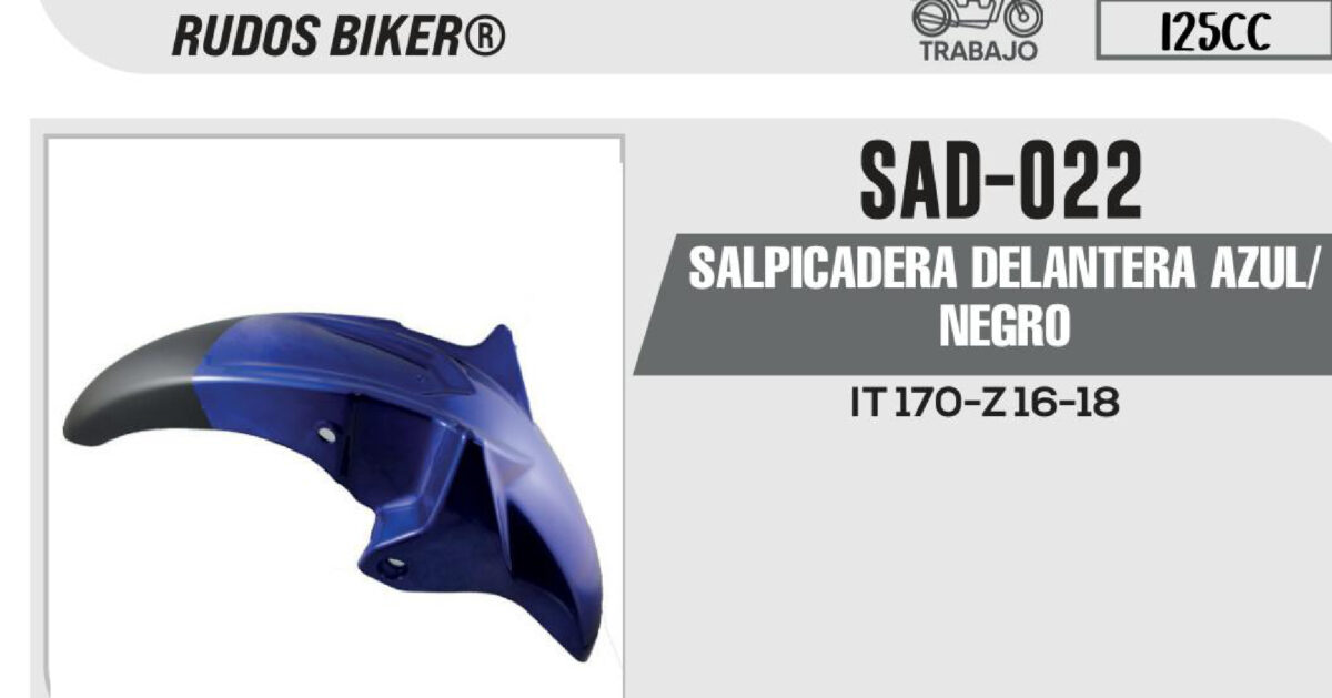 SALPICADERA DELANTERA AZUL/NEGRO