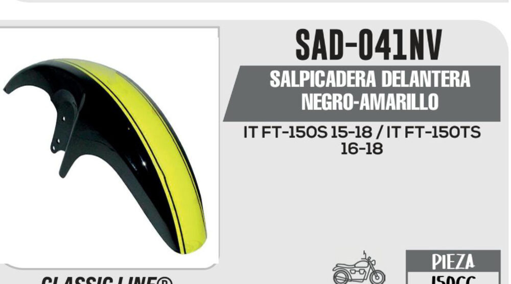 SALPICADERA DELANTERA NEGRO-VERDE