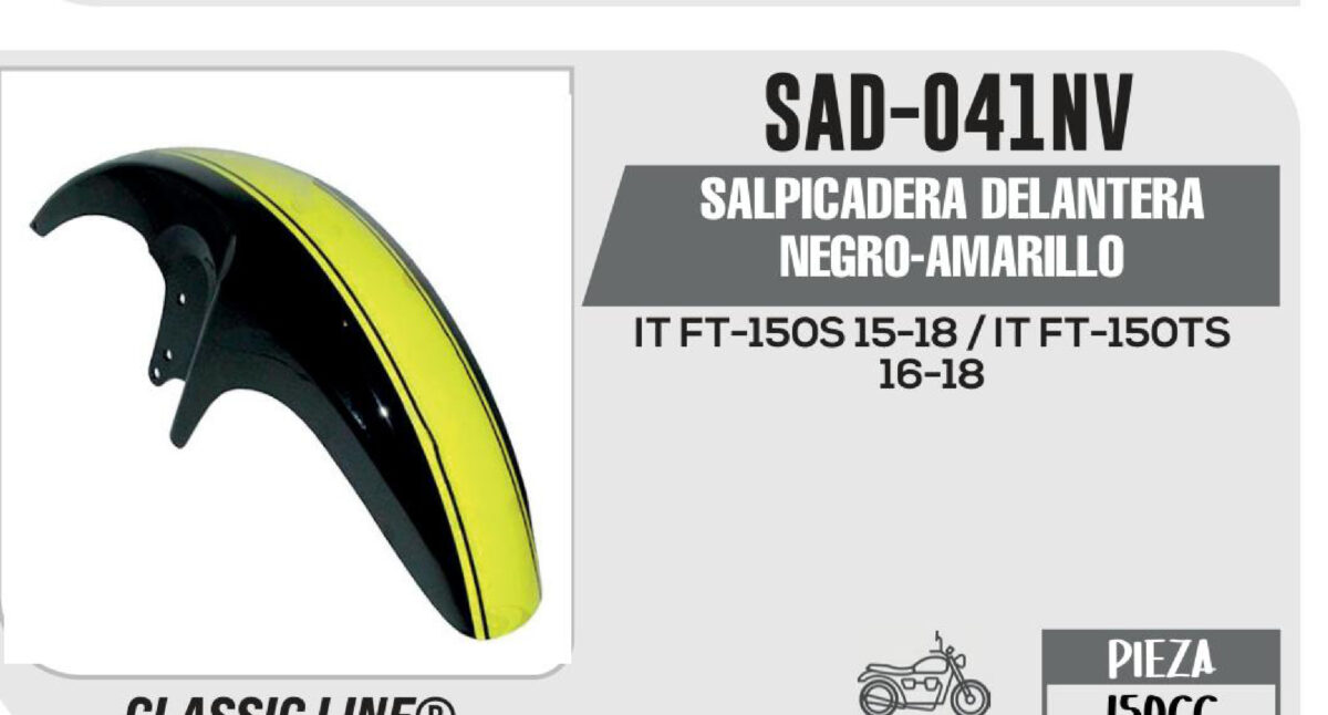 SALPICADERA DELANTERA NEGRO-VERDE