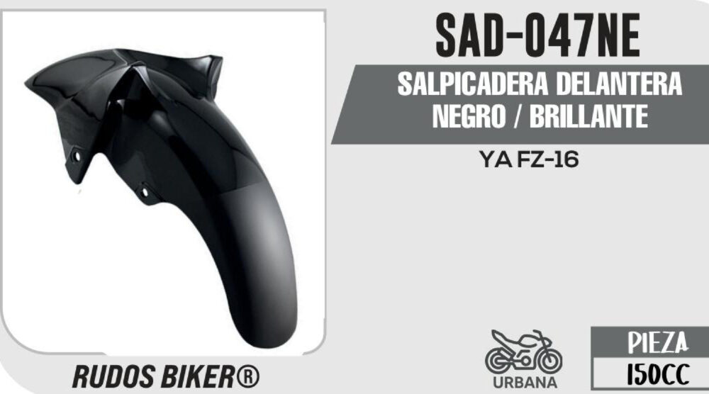 SALPICADERA DELANTERA NEGRO / BRILLANTE
