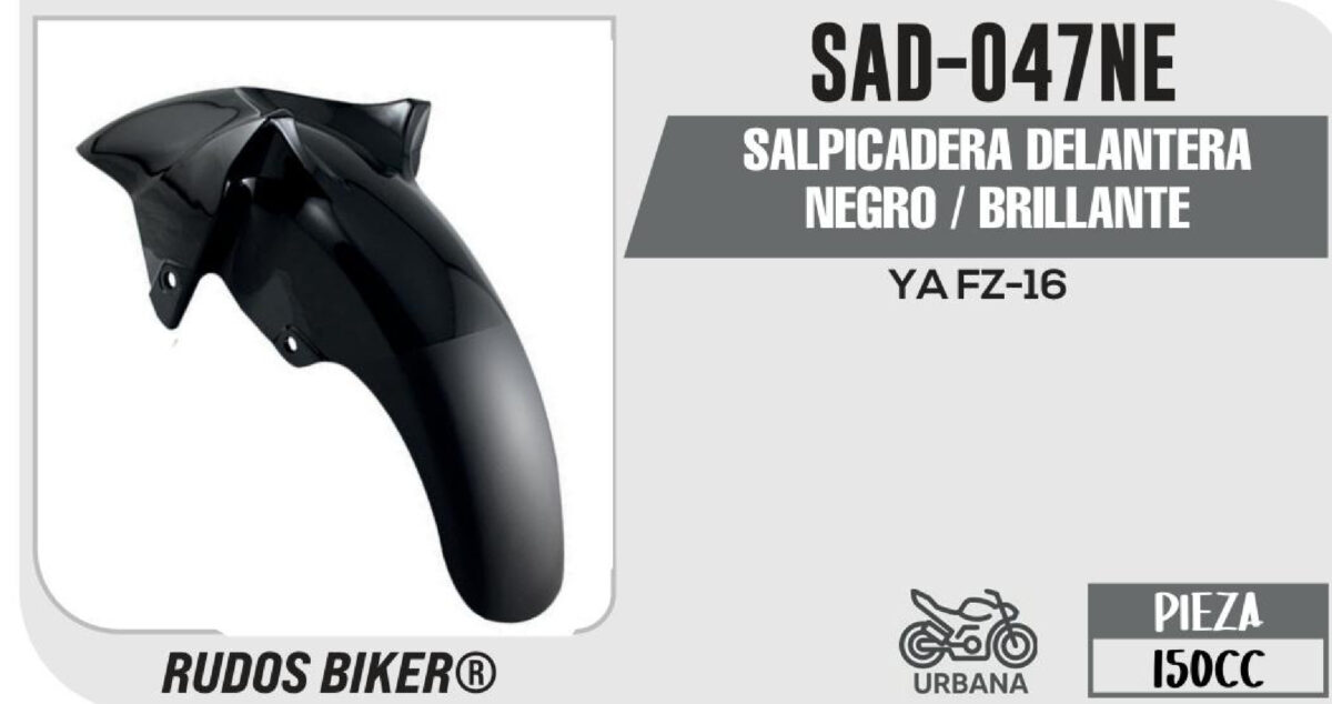 SALPICADERA DELANTERA NEGRO / BRILLANTE
