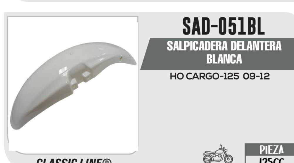 SALPICADERA DELANTERA BLANCA
