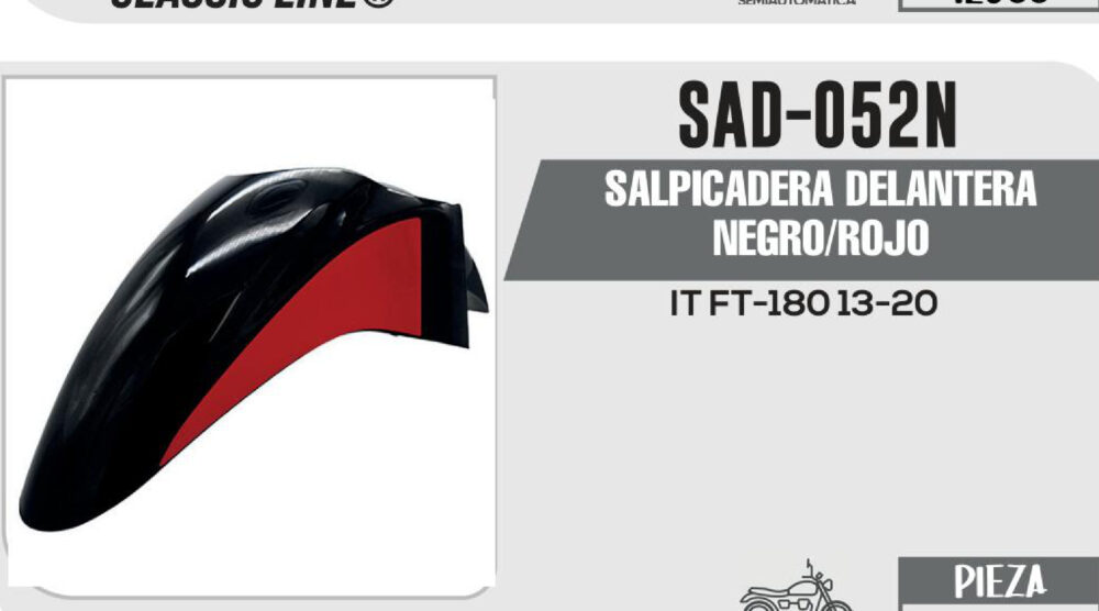 SALPICADERA DELANTERA NEGRO