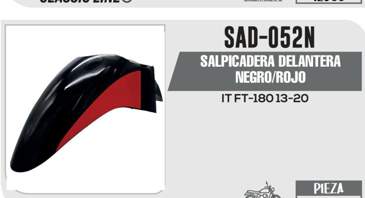 SALPICADERA DELANTERA NEGRO