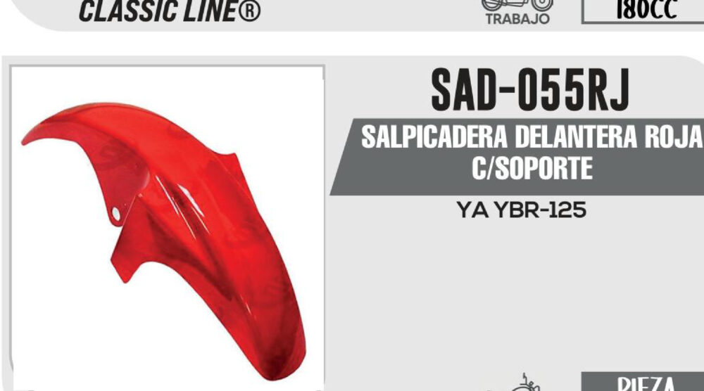 SALPICADERA DELANTERA ROJA