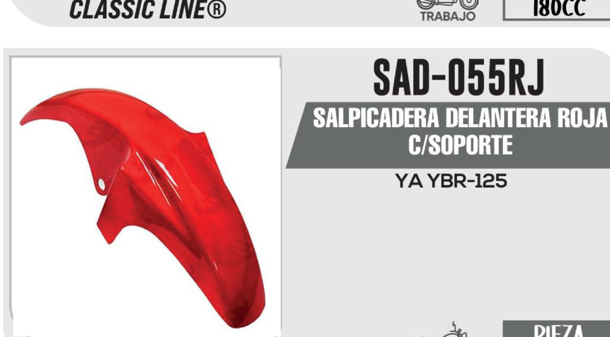 SALPICADERA DELANTERA ROJA