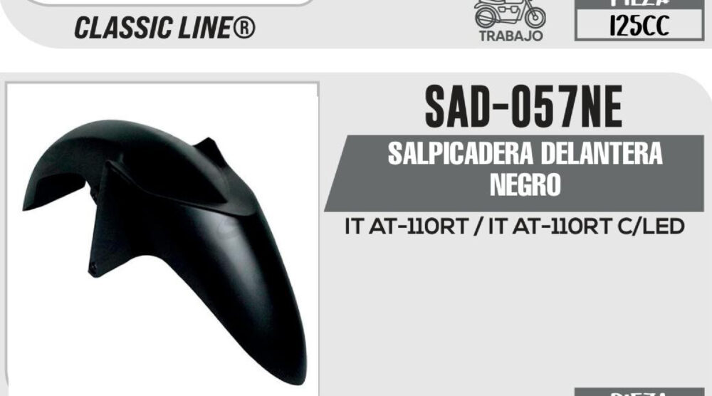 SALPICADERA DELANTERA NEGRO