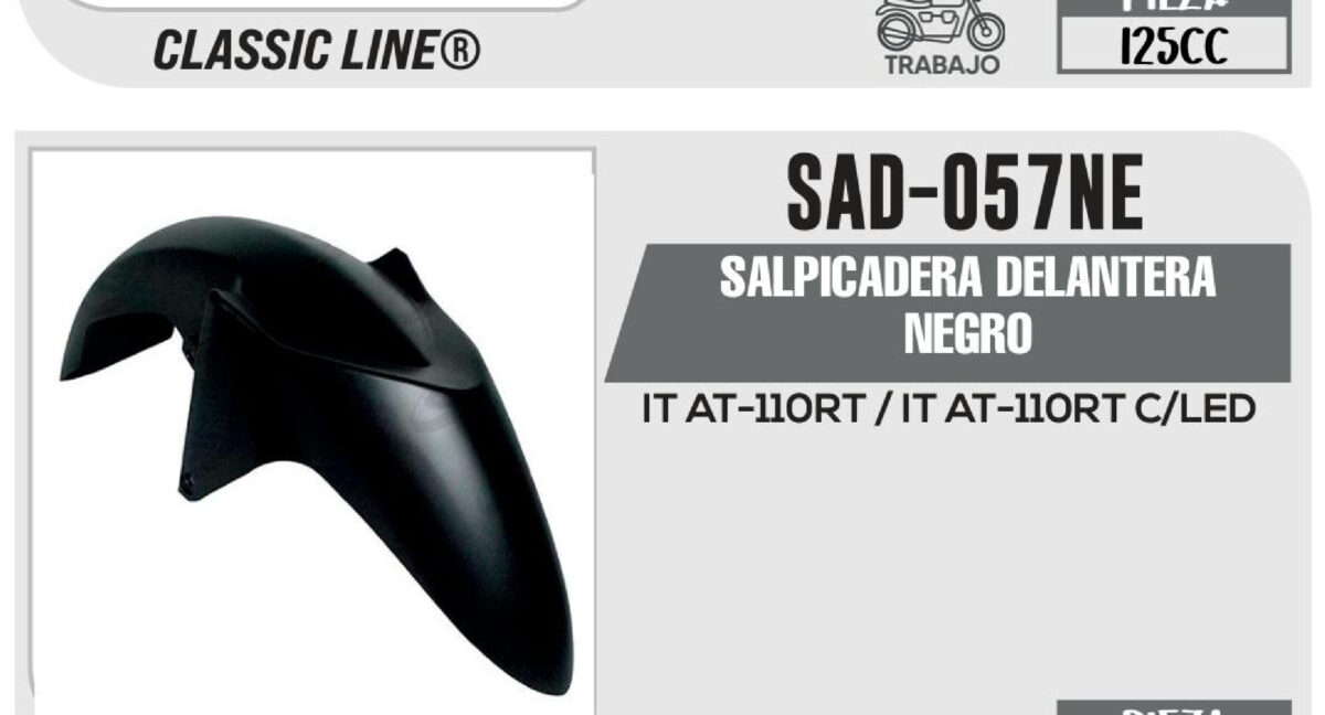 SALPICADERA DELANTERA NEGRO