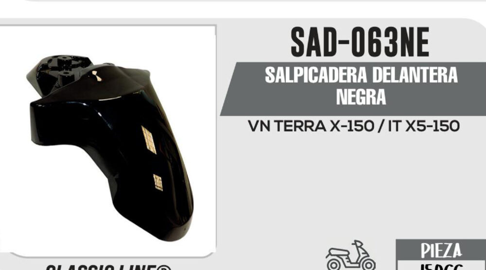 SALPICADERA DELANTERA NEGRA