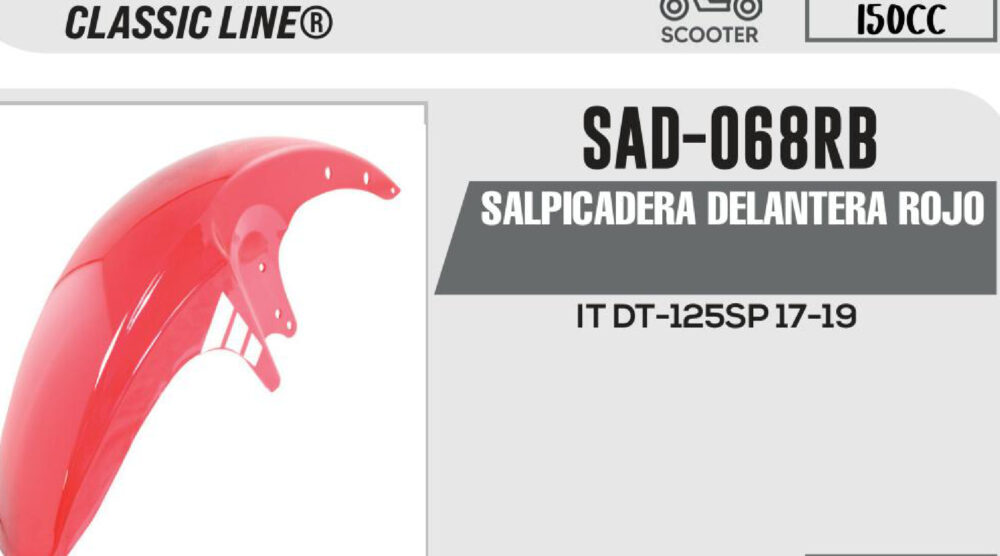 SALPICADERA DELANTERA ROJO