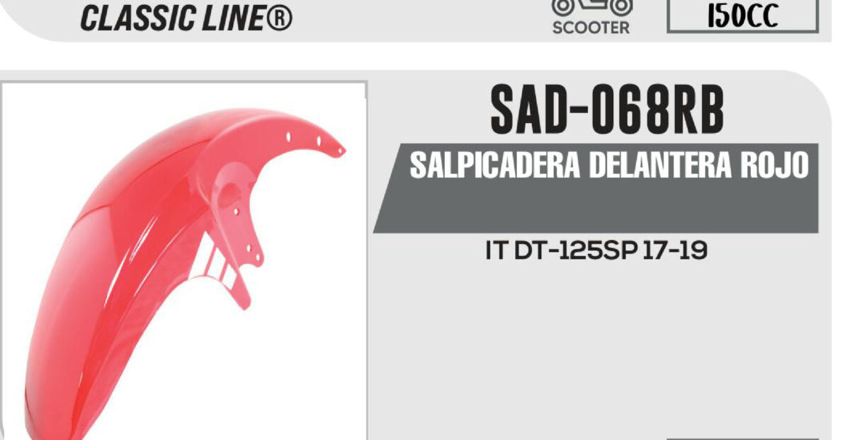 SALPICADERA DELANTERA ROJO
