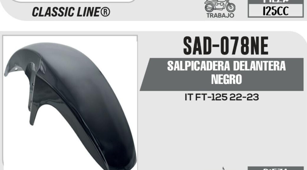 SALPICADERA DELANTERA NEGRO