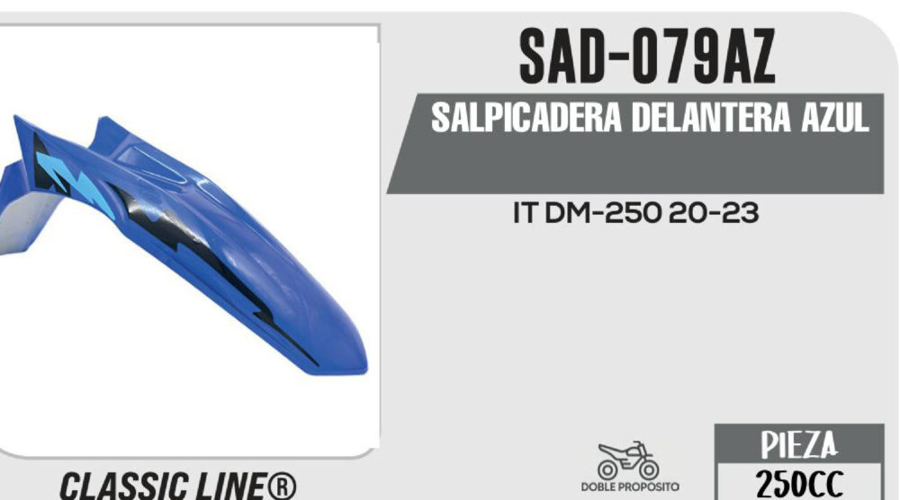 SALPICADERA DELANTERA AZUL