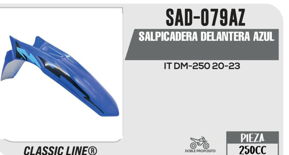 SALPICADERA DELANTERA AZUL