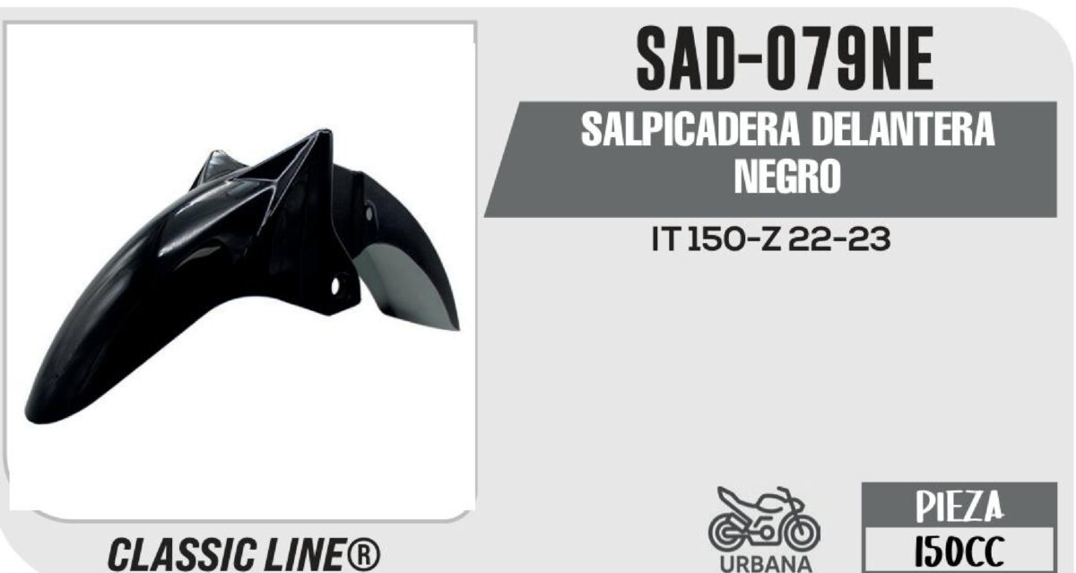 SALPICADERA DELANTERA NEGRO