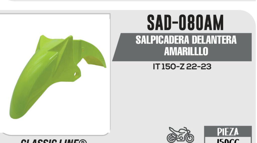 SALPICADERA DELANTERA AMARILLLO
