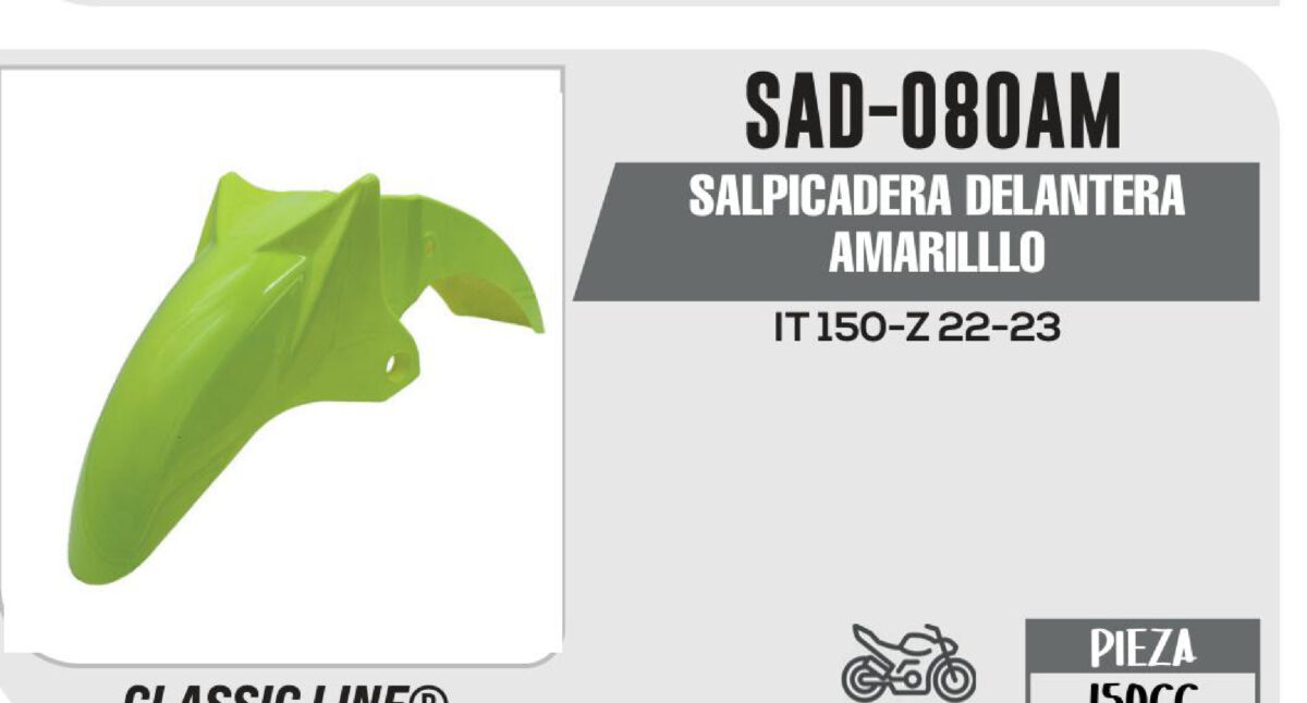 SALPICADERA DELANTERA AMARILLLO