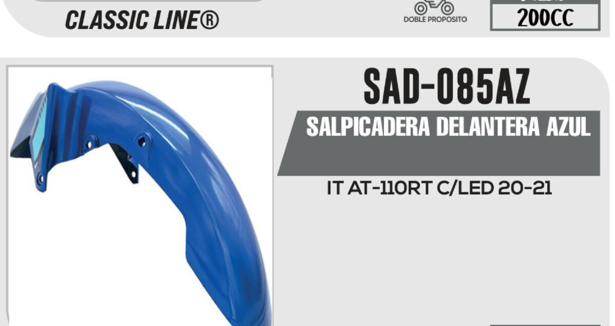 SALPICADERA DELANTERA AZUL