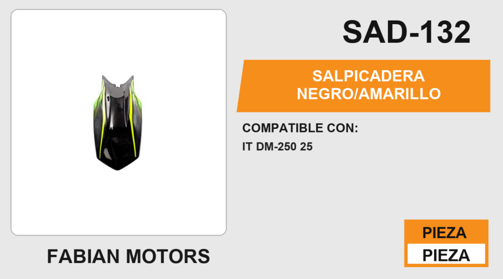 SALPICADERA NEGRO/AMARILLO