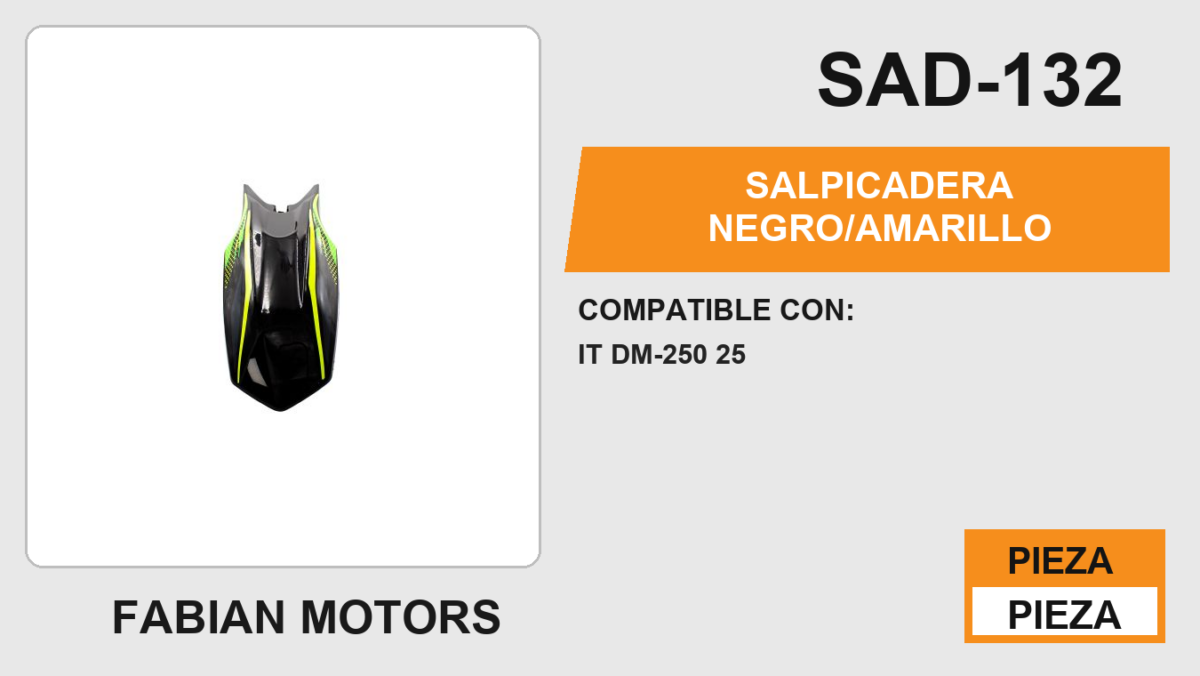 SALPICADERA NEGRO/AMARILLO