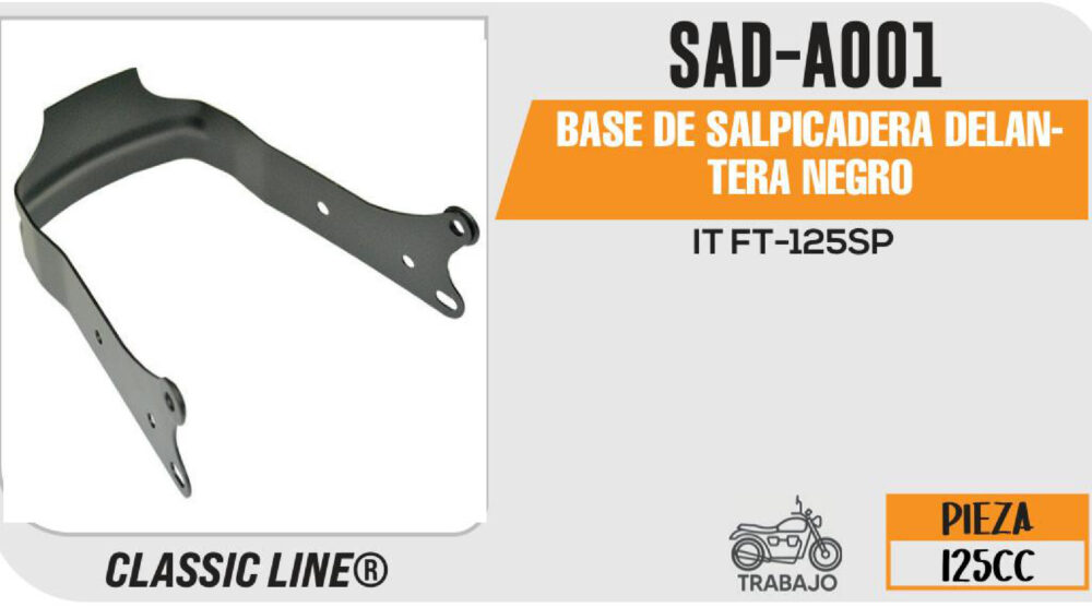 BASE DE SALPICADERA DELANTERA NEGRO