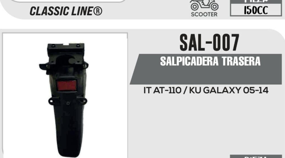 SALPICADERA TRASERA