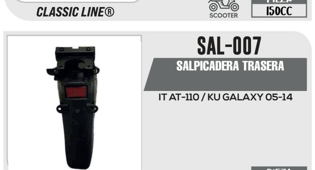 SALPICADERA TRASERA
