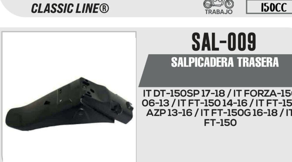 SALPICADERA TRASERA