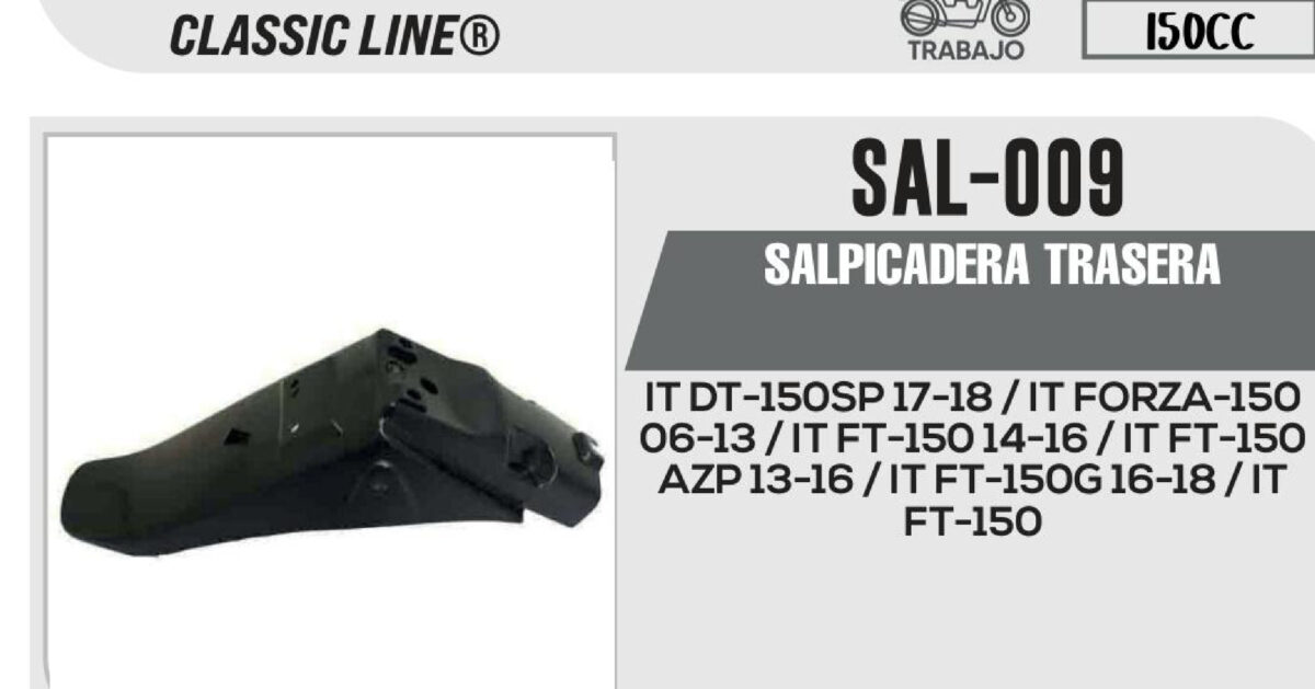 SALPICADERA TRASERA